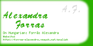 alexandra forras business card