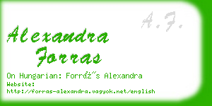 alexandra forras business card